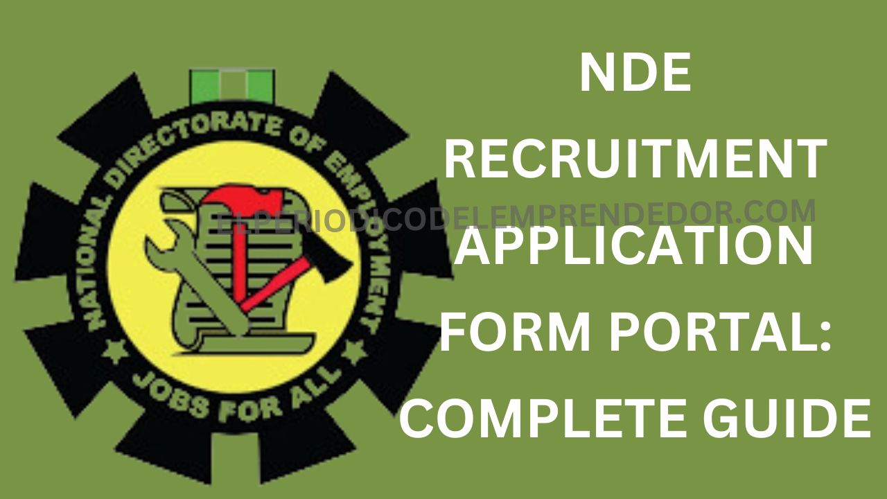 NDE Recruitment Application form portal